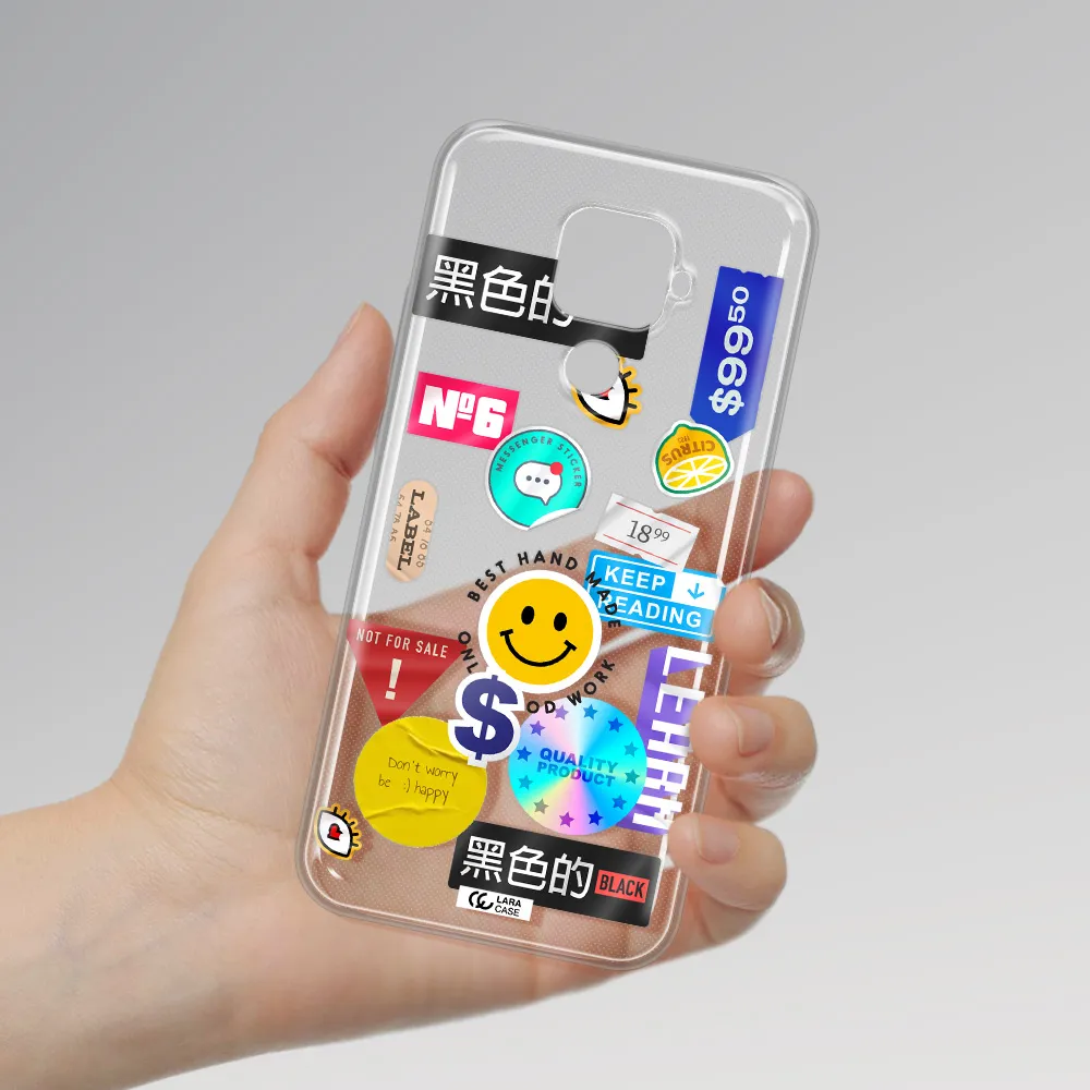 Happy Stıckers Huawei Mate 30 Lite Clear TPU Case