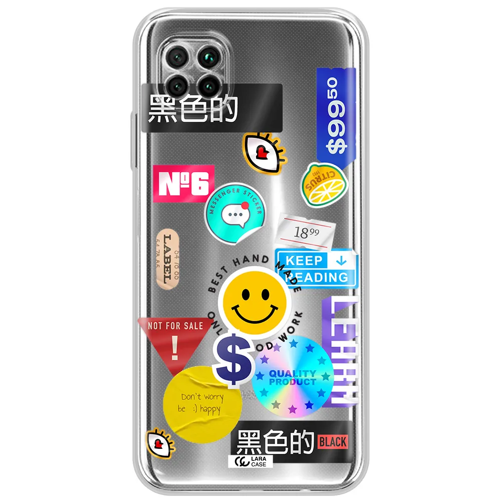 Happy Stıckers Huawei Nova 7I Clear Tpu Case