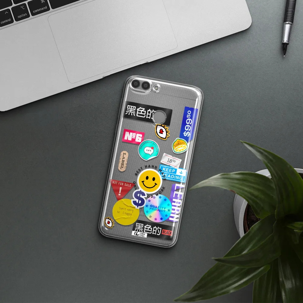 Happy Stıckers Huawei P Smart 2017 Clear TPU Case