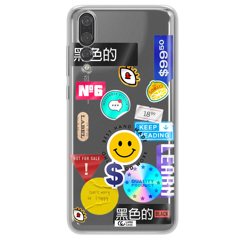 Happy Stıckers Huawei P20 Pro Clear TPU Case