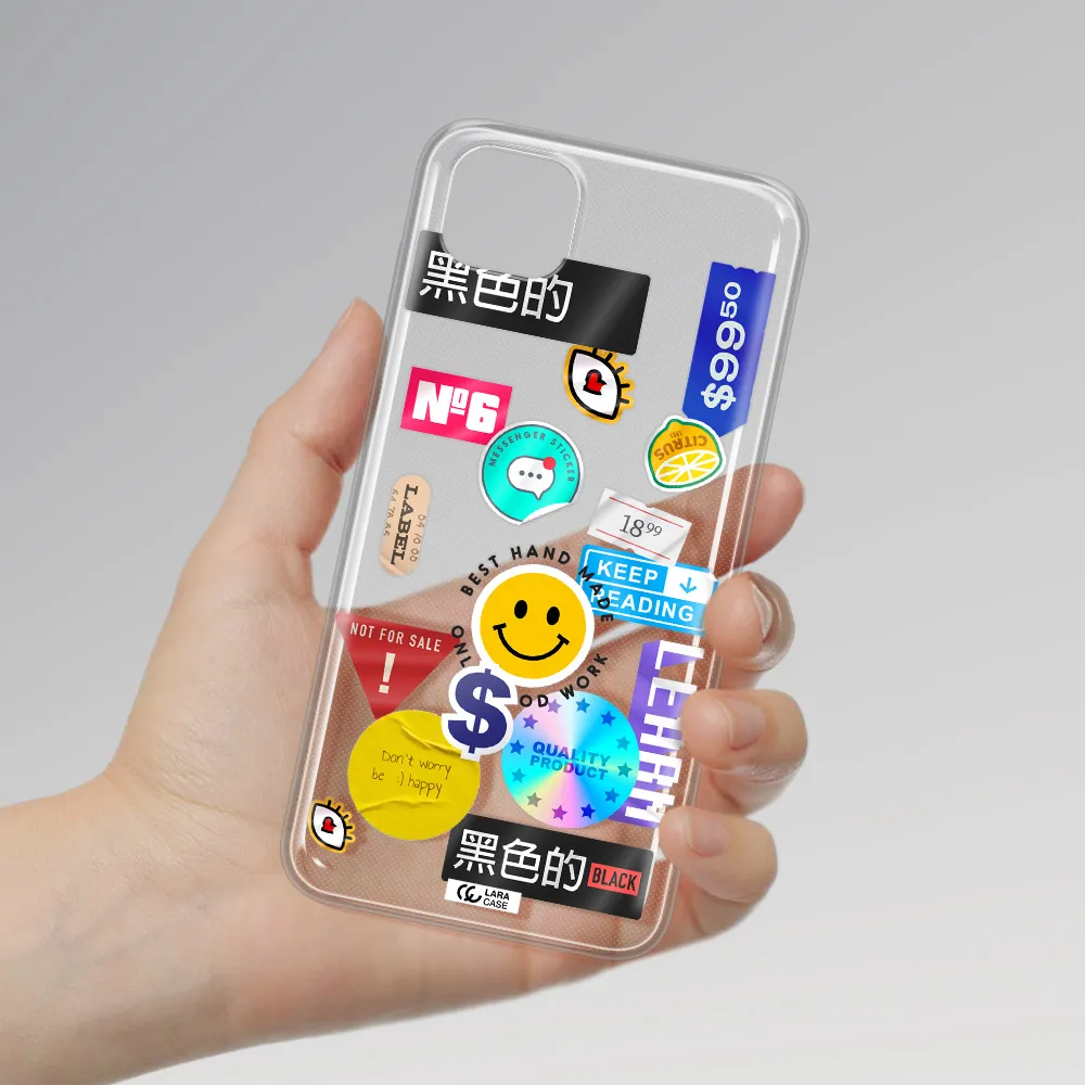 Happy Stıckers Huawei Y5P Clear TPU Case