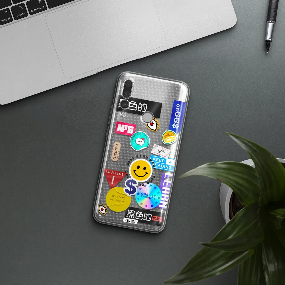 Happy Stıckers Huawei Y9 Prime 2019 Clear TPU Case