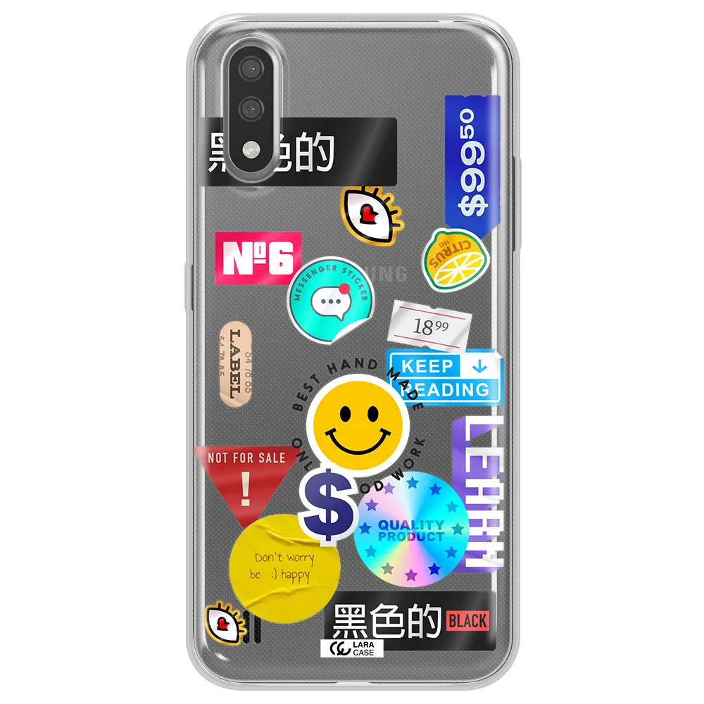 Happy Stıckers Samsung A01 Clear TPU Case