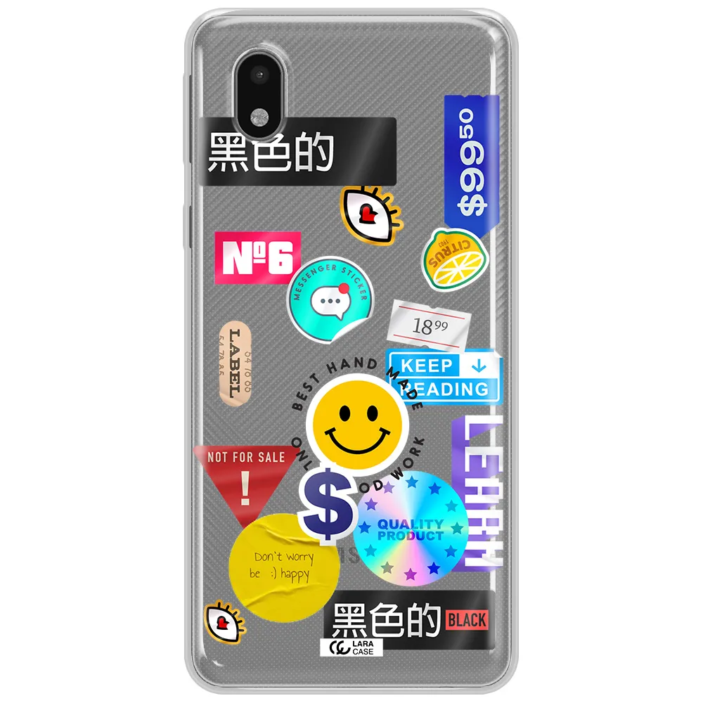Happy Stıckers Samsung A01 Core Clear Tpu Case
