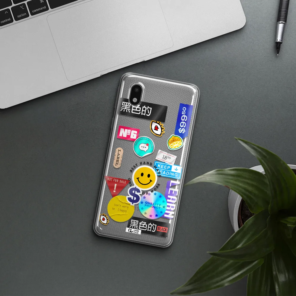 Happy Stıckers Samsung A01 Core Clear Tpu Case