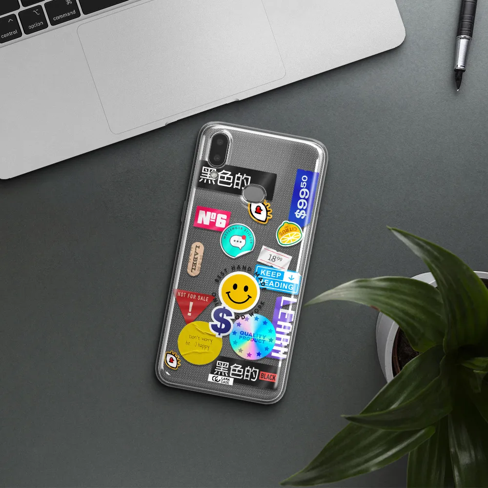 Happy Stıckers Samsung A10S Clear TPU Case