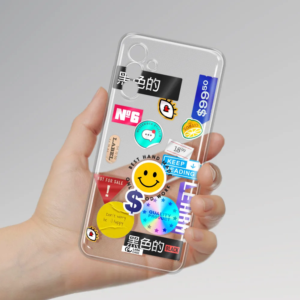 Happy Stıckers Samsung A13 5G Clear Tpu Case
