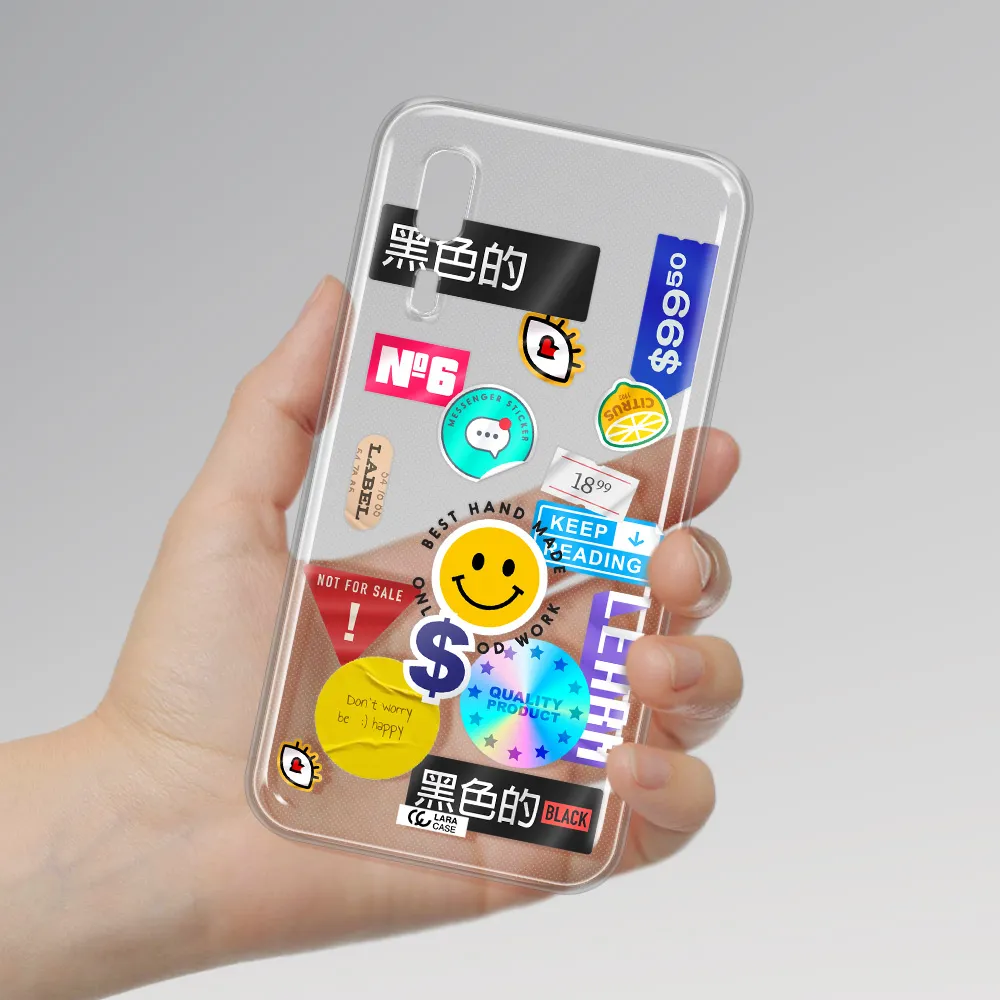 Happy Stıckers Samsung A2 Core Clear TPU Case