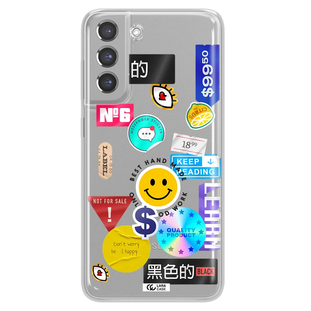 Happy Stıckers Samsung A21 Fe Clear TPU Case