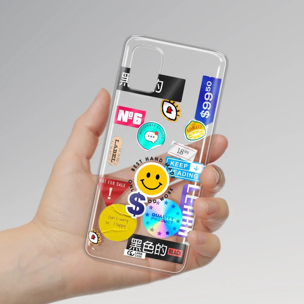 Happy Stıckers Samsung A31 Clear TPU Case