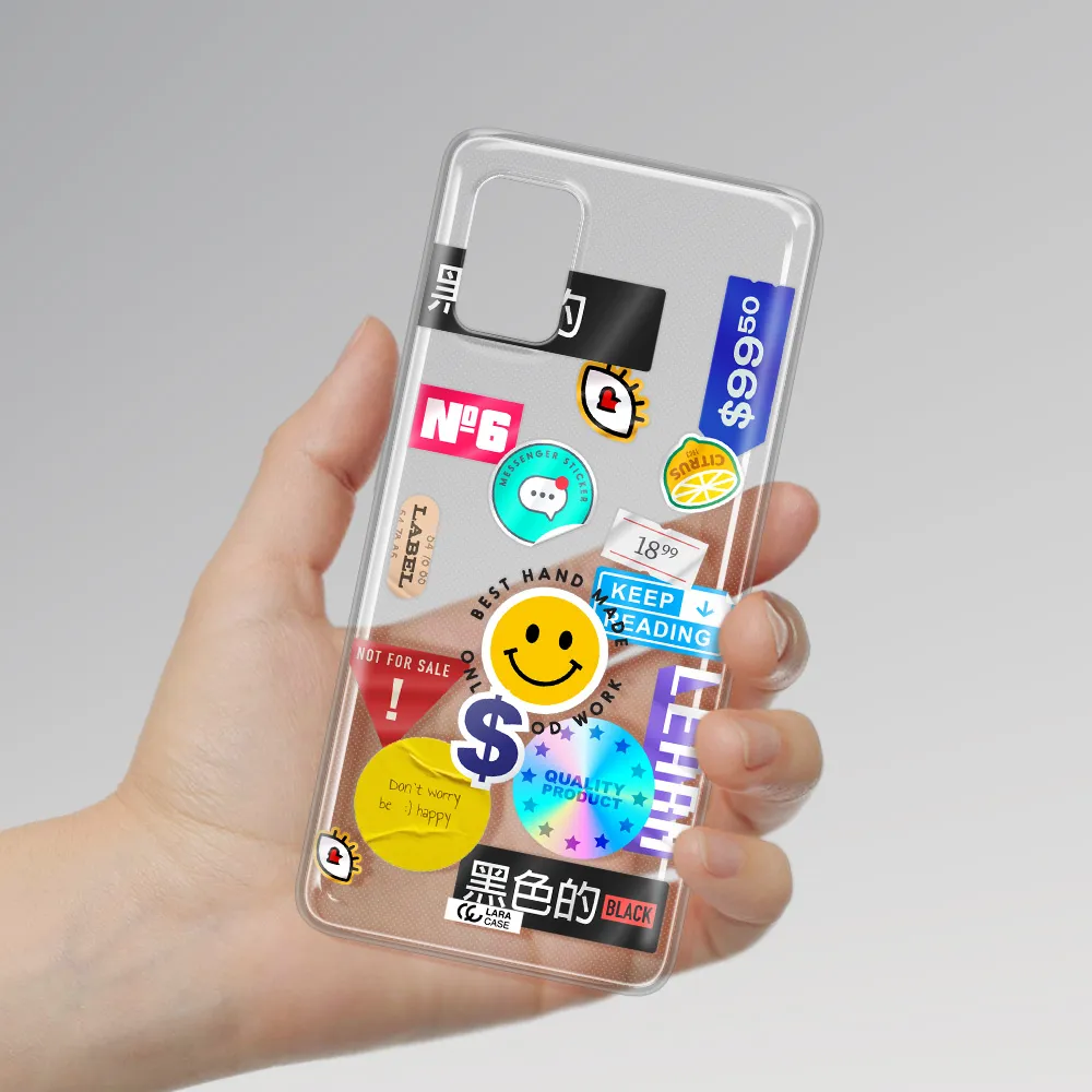 Happy Stıckers Samsung A51 Clear TPU Case