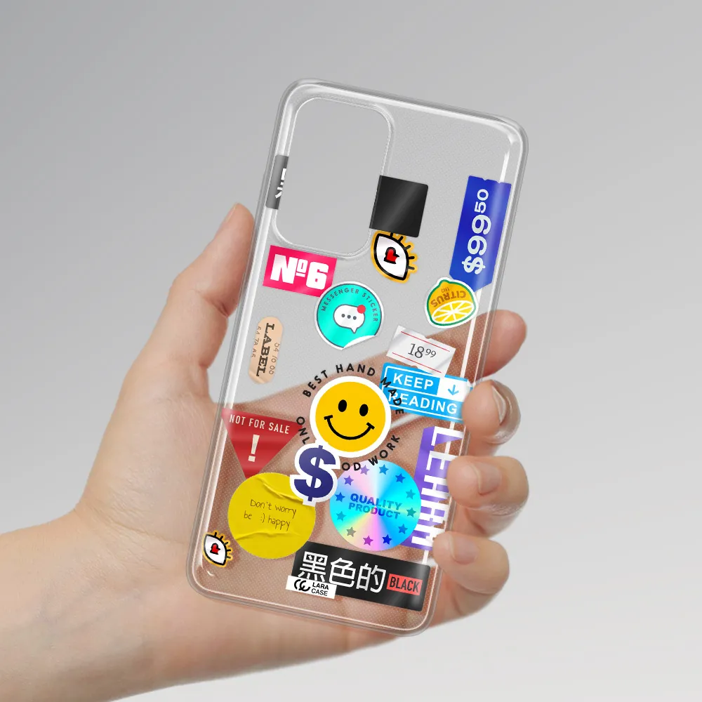 Happy Stıckers Samsung A52 Clear TPU Case