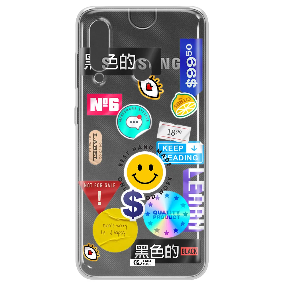 Happy Stıckers Samsung A60 Clear TPU Case