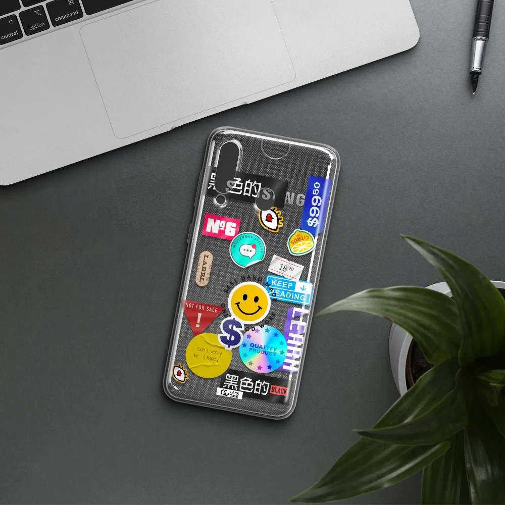 Happy Stıckers Samsung A60 Clear TPU Case