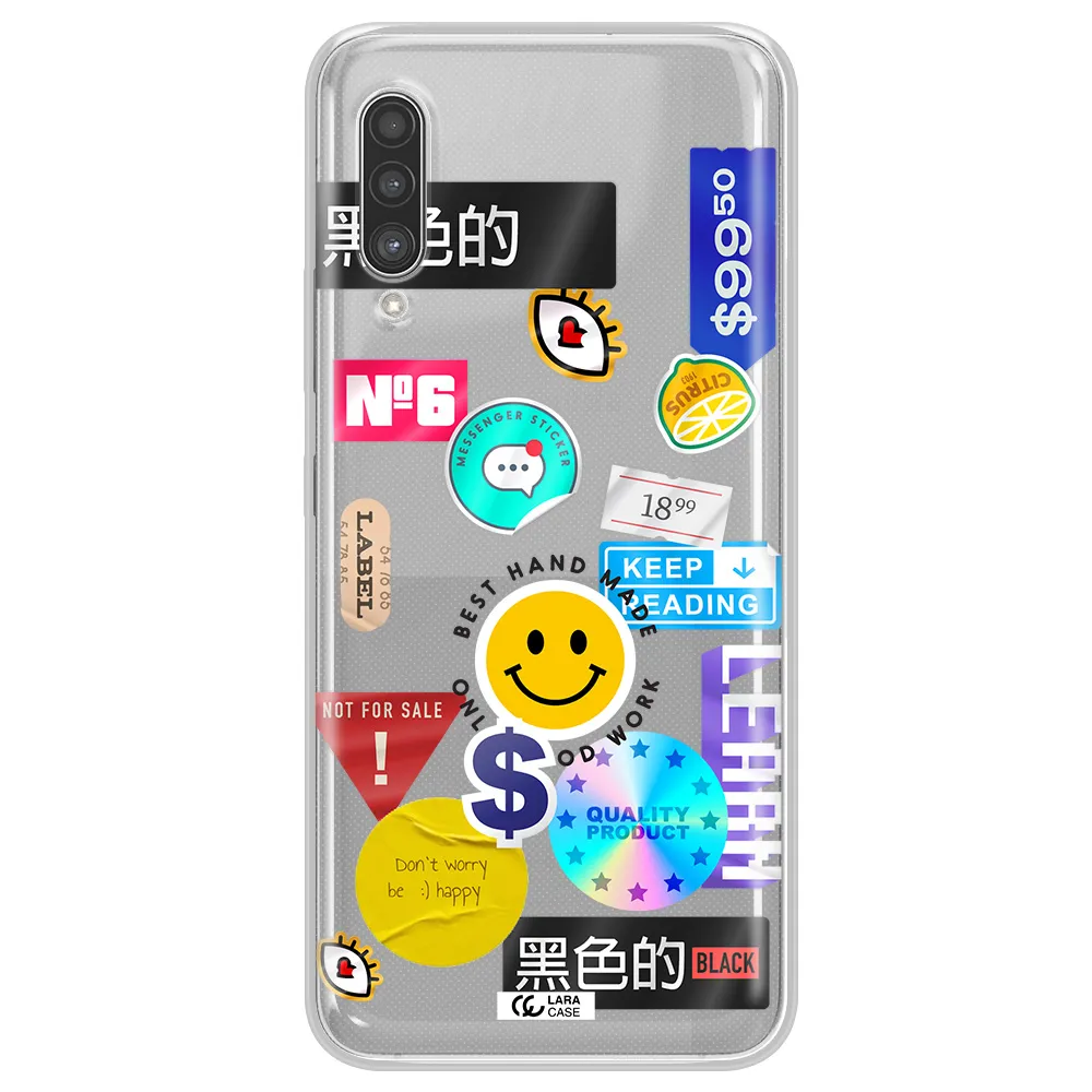 Happy Stıckers Samsung A90 Clear TPU Case