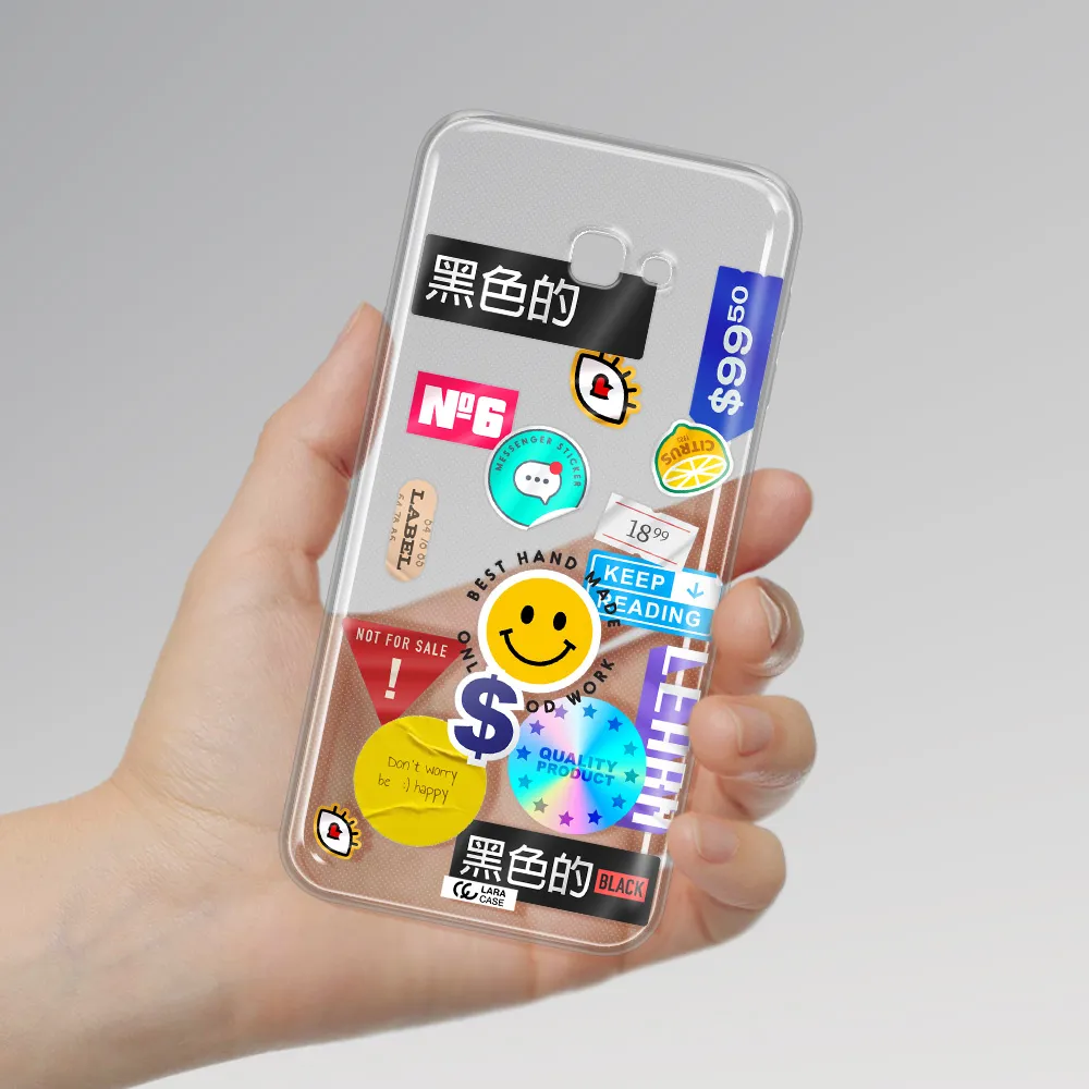 Happy Stıckers Samsung J4 Plus Clear TPU Case