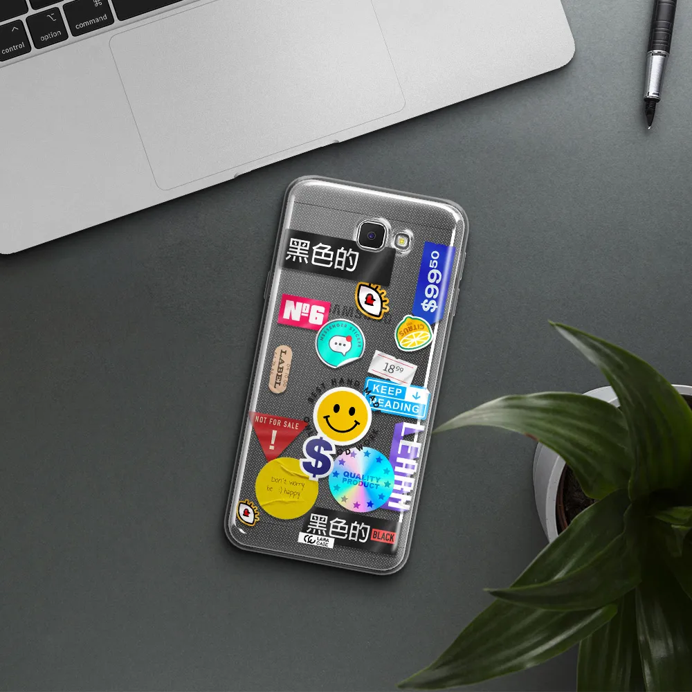 Happy Stıckers Samsung J5 Prime Clear TPU Case