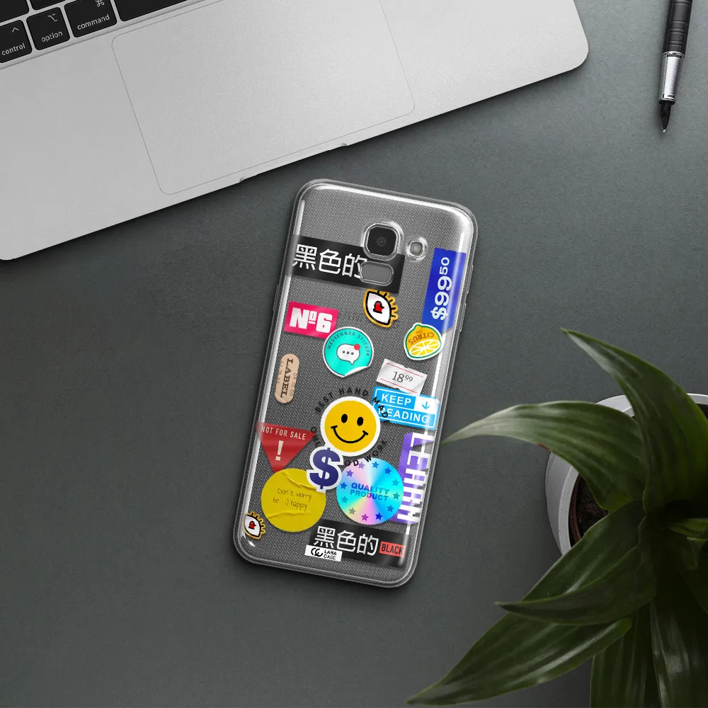 Happy Stıckers Samsung J6 Clear TPU Case