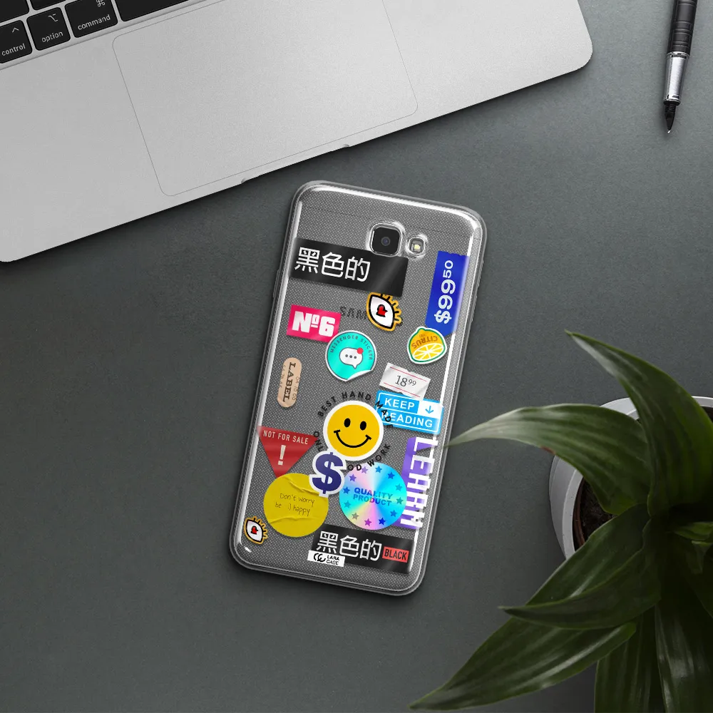 Happy Stıckers Samsung J7 Prim Clear TPU Case