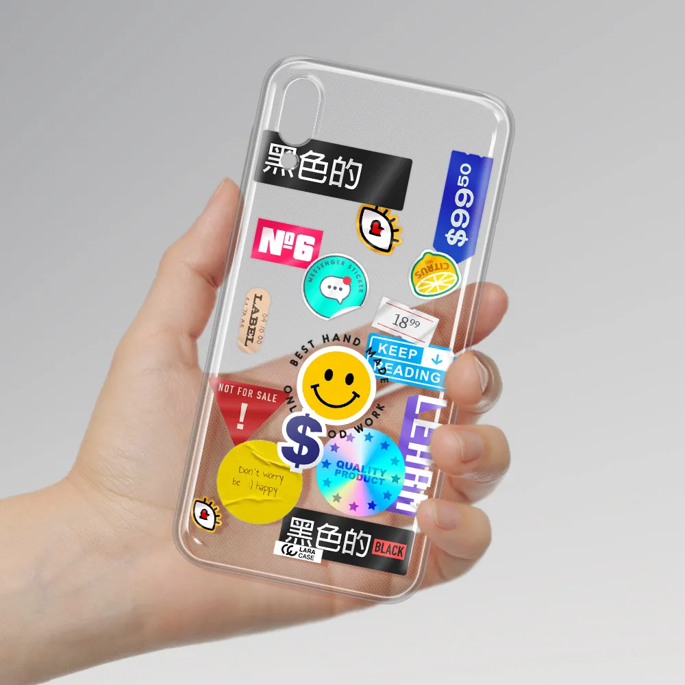 Happy Stıckers Samsung M10 Clear TPU Case