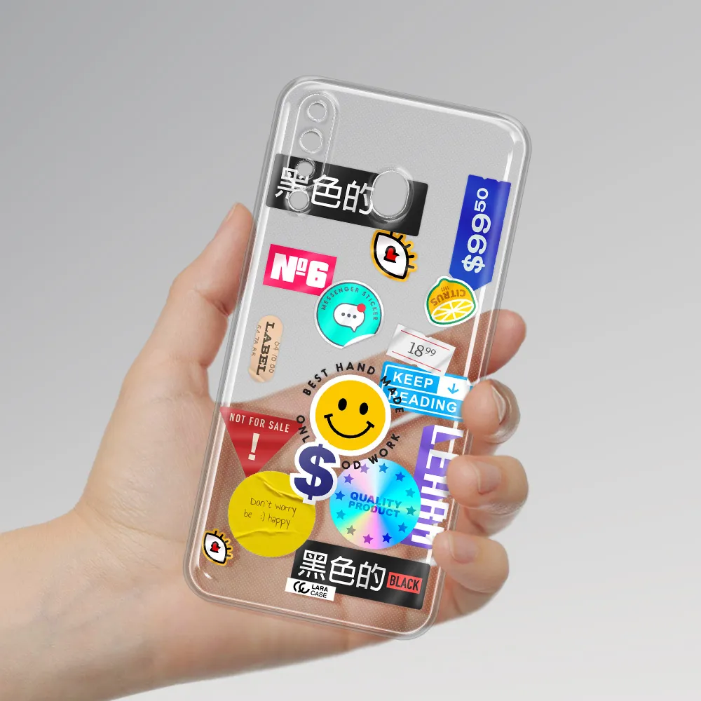 Happy Stıckers Samsung M30 Clear TPU Case
