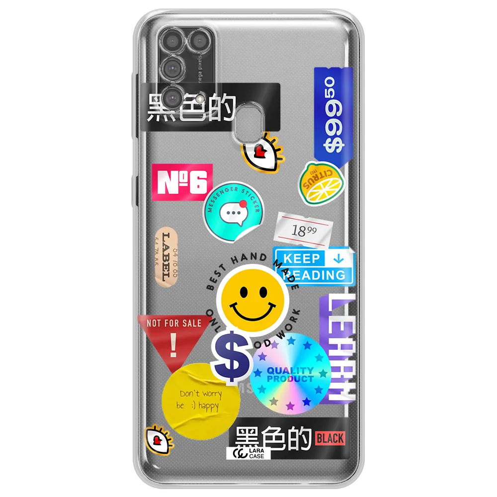 Happy Stıckers Samsung M31 Clear TPU Case