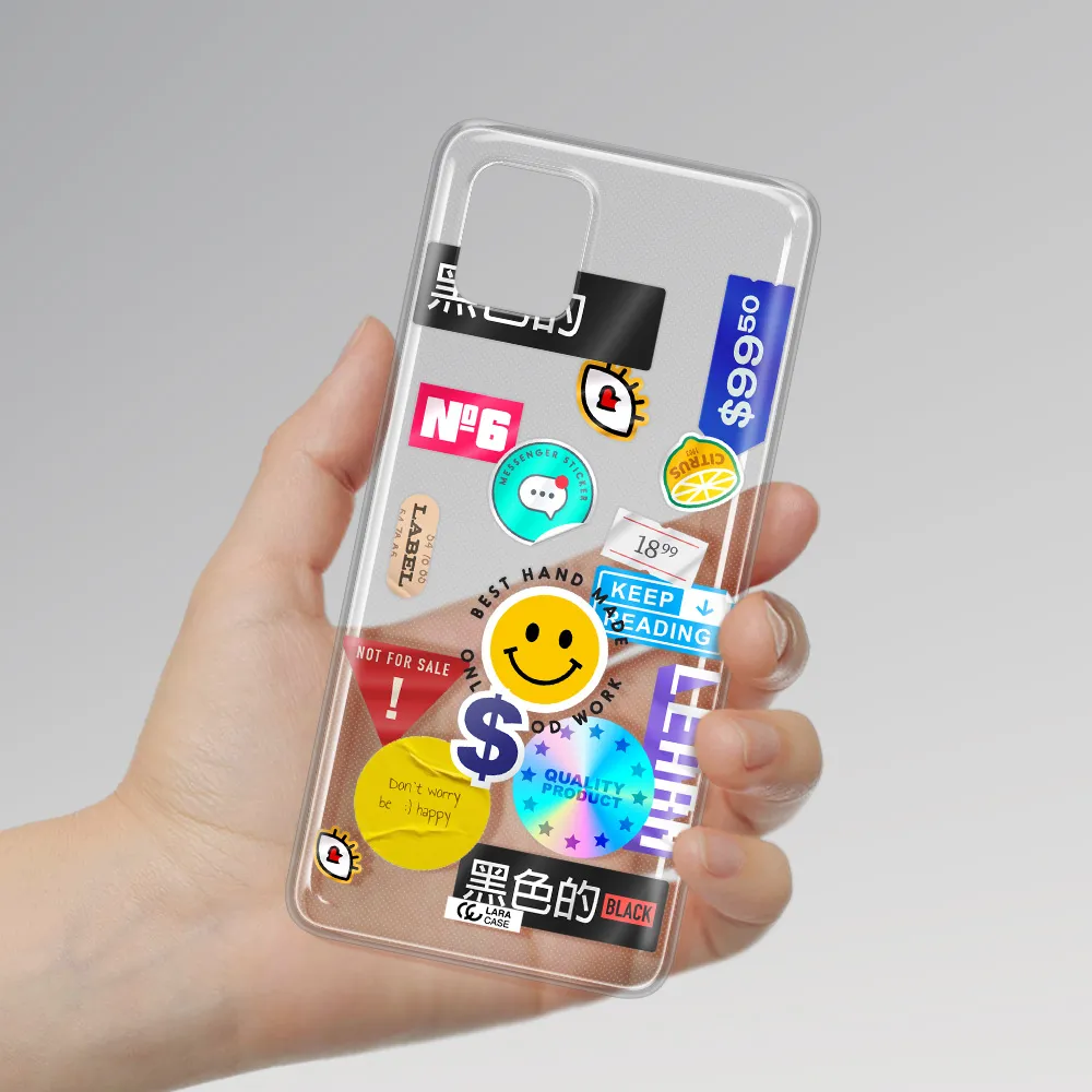 Happy Stıckers Samsung Note 10 Lite Clear TPU Case