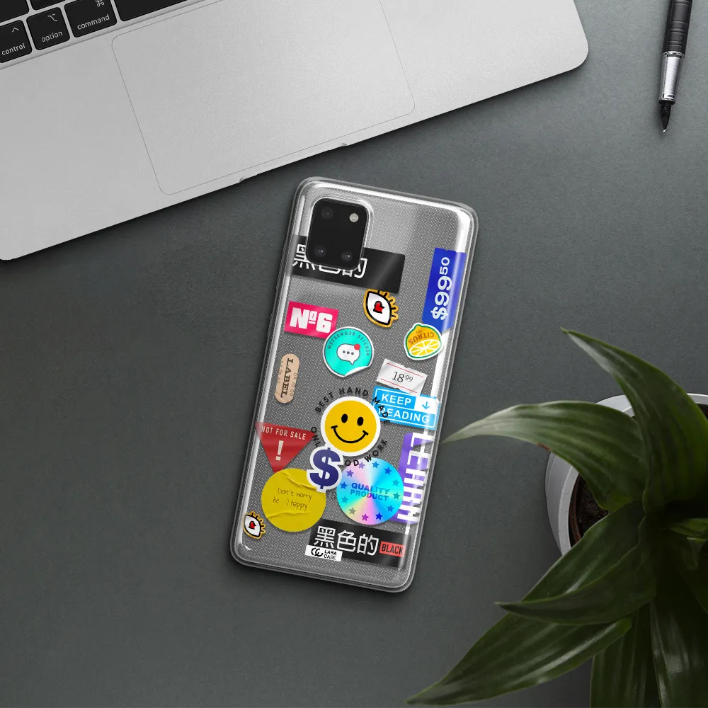Happy Stıckers Samsung Note 10 Lite Clear TPU Case