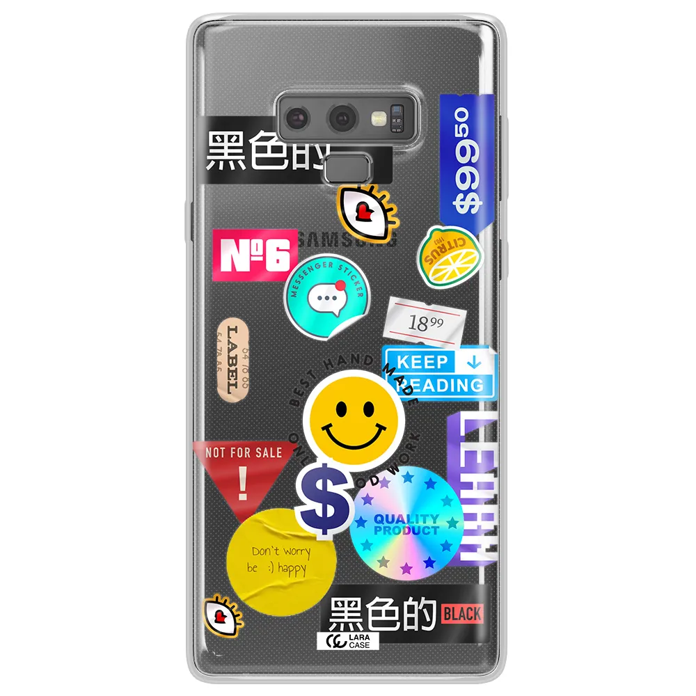 Happy Stıckers Samsung Note 9 Clear TPU Case