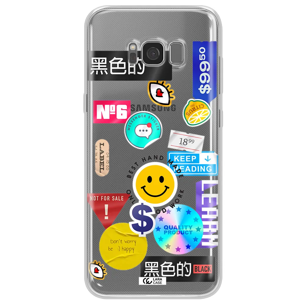Happy Stıckers Samsung S8 Clear TPU Case