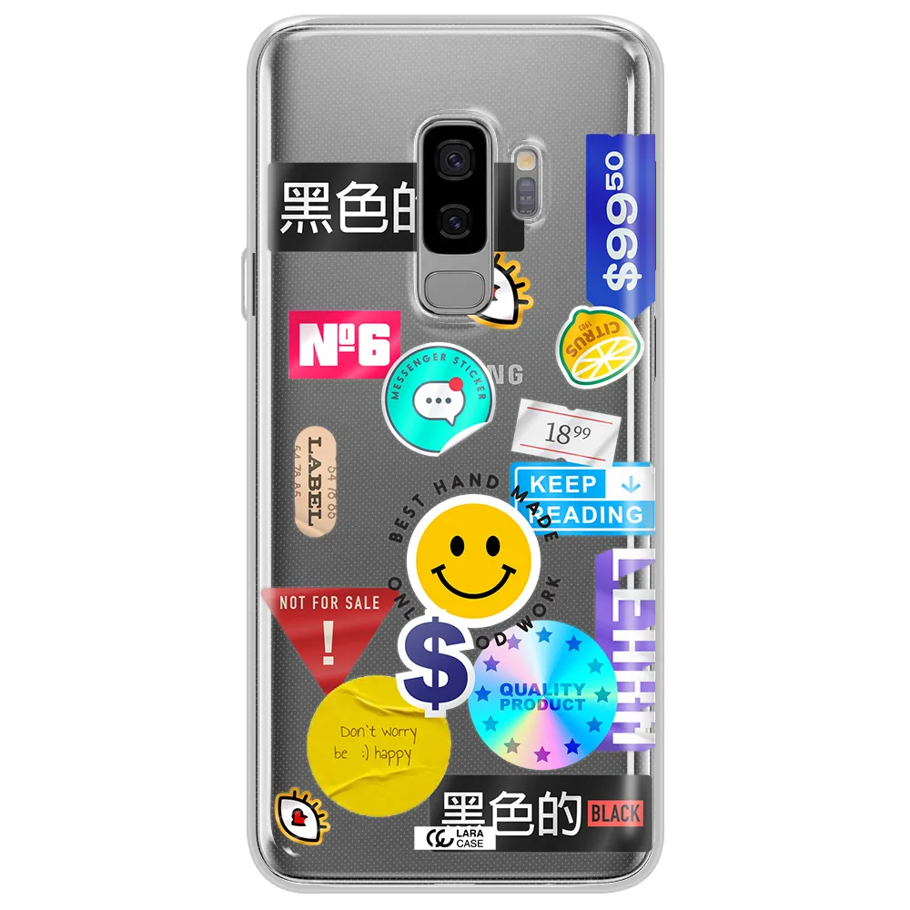 Happy Stıckers Samsung S9 Plus Clear TPU Case