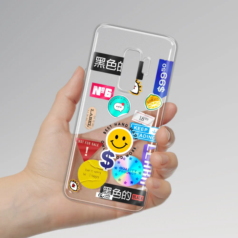 Happy Stıckers Samsung S9 Plus Clear TPU Case