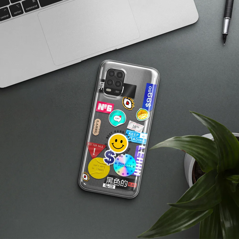 Happy Stıckers Xiaomi Mi 10 Lite Clear TPU Case
