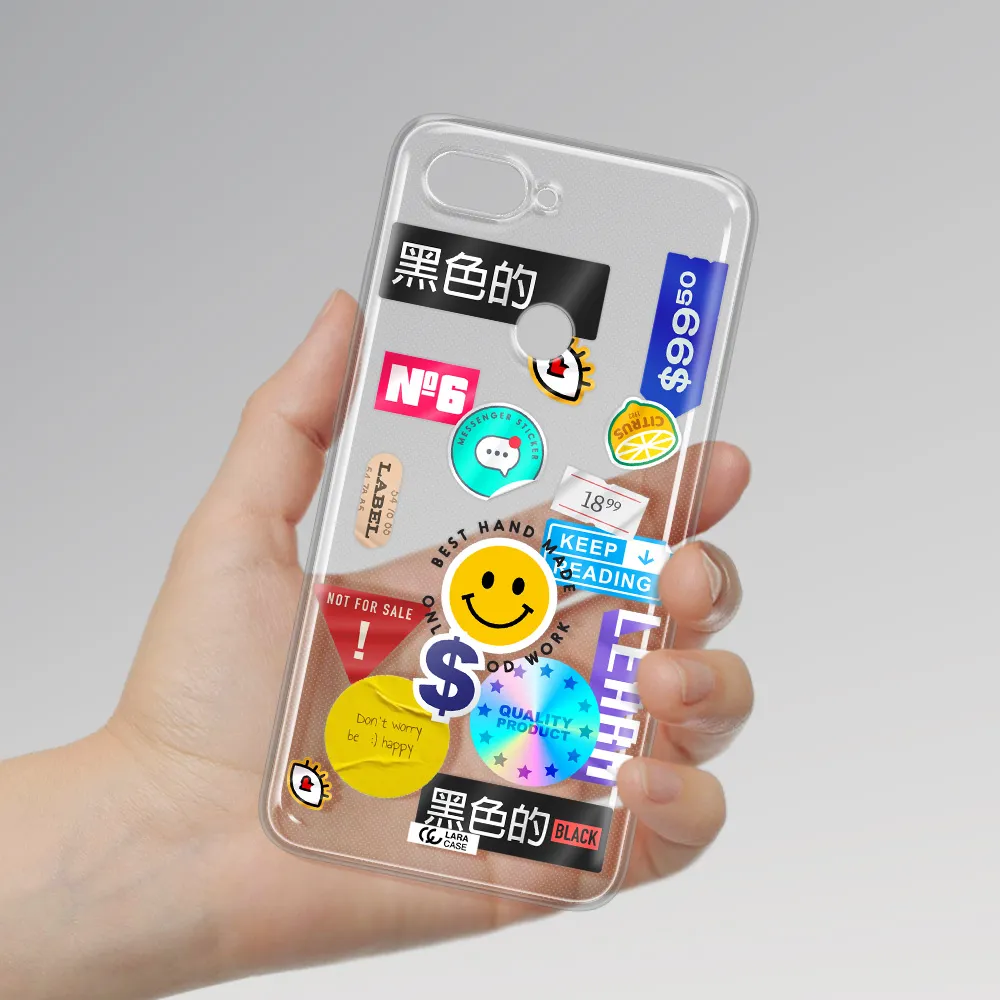 Happy Stıckers Xiaomi Mi 8 Lite Clear TPU Case
