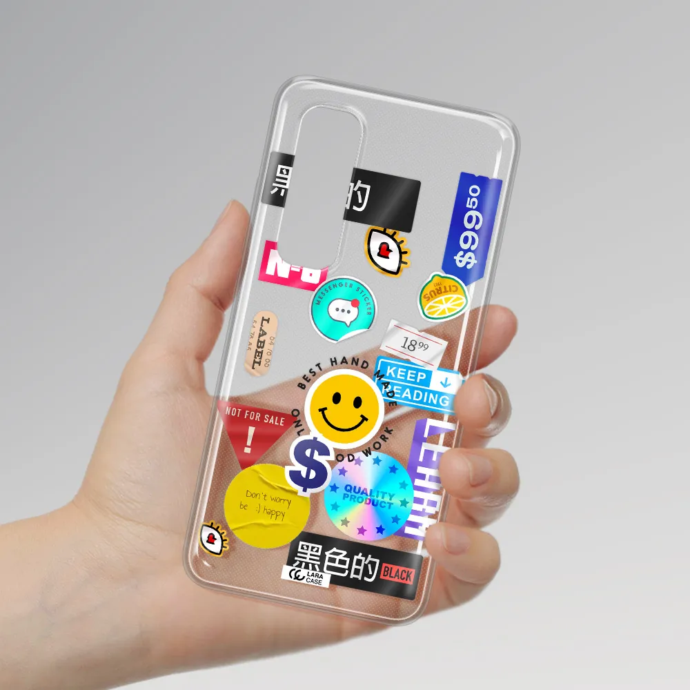 Happy Stıckers Xiaomi Mi Note 10 Lite Clear TPU Case