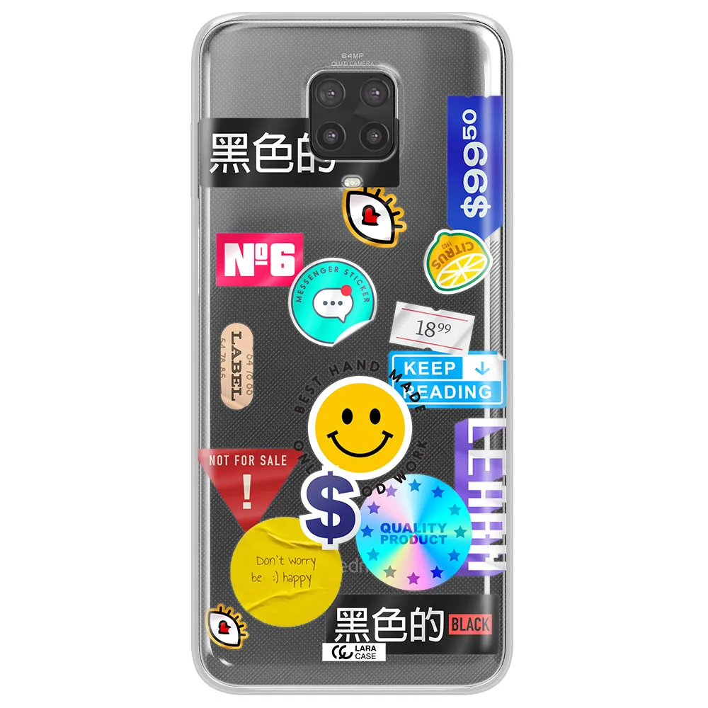 Happy Stıckers Xiaomi Note 9 Pro Clear TPU Case