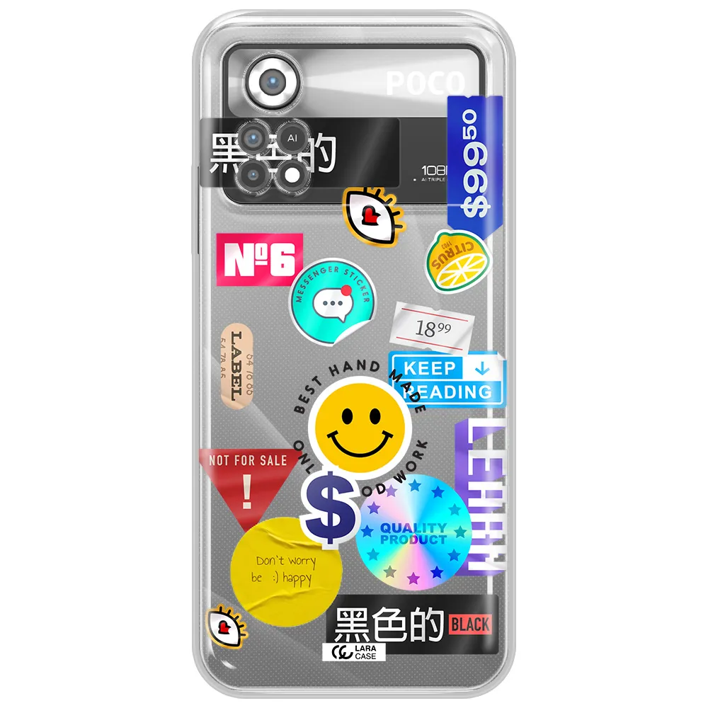 Happy Stıckers Xiaomi Poco X4 Pro Clear TPU Case