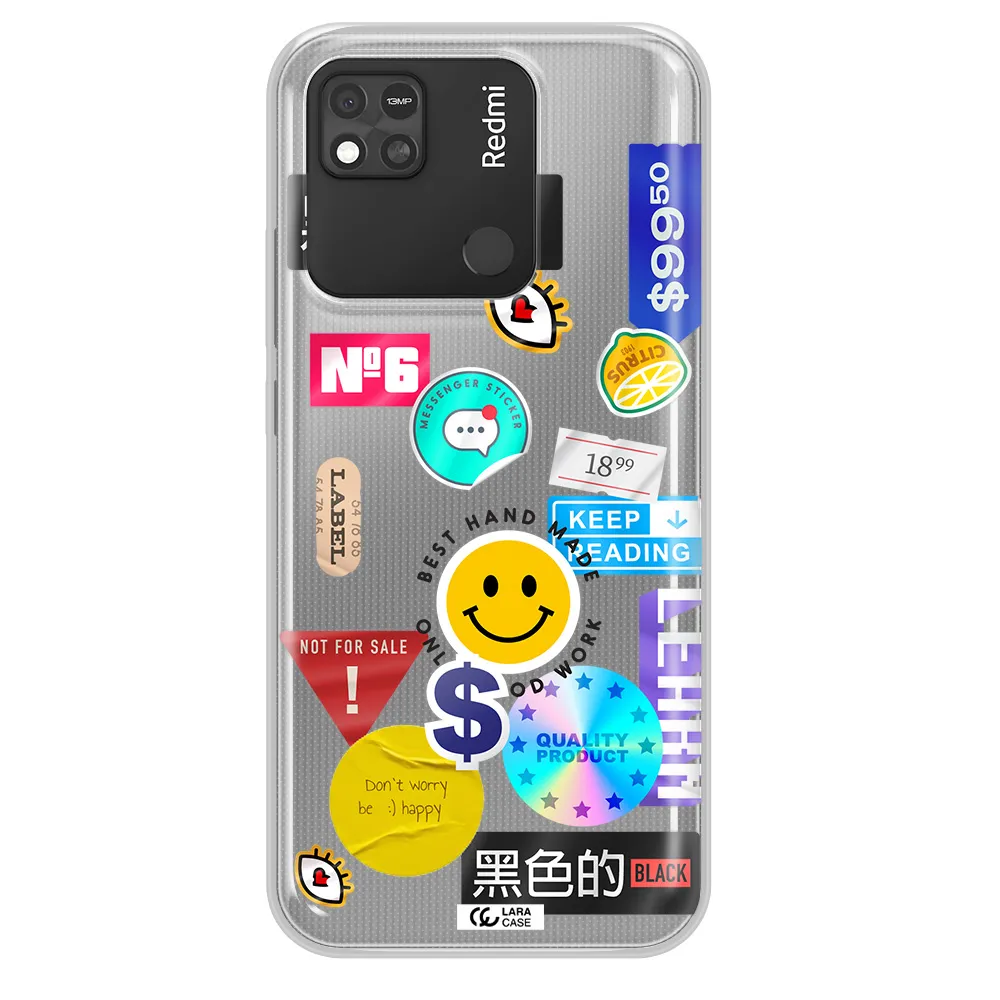 Happy Stıckers Xiaomi Redmi 10A Clear TPU Case