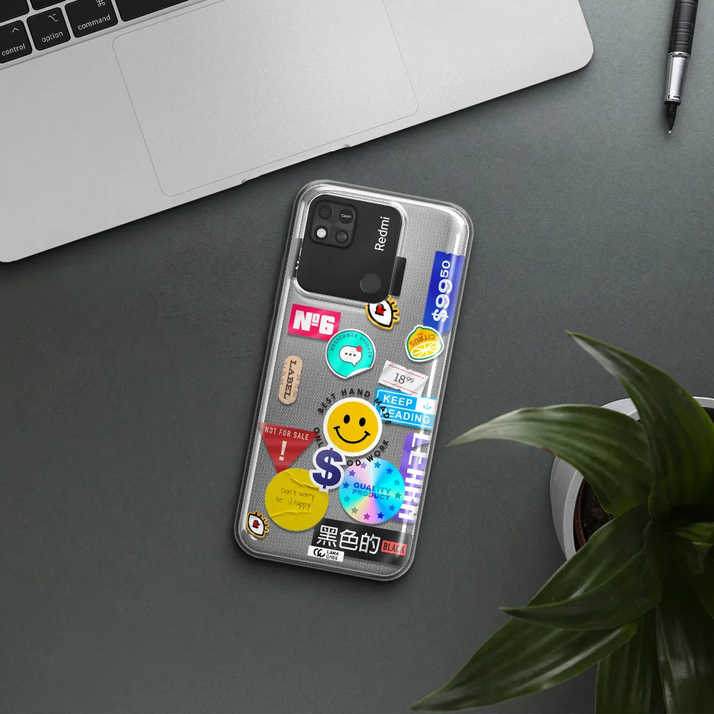 Happy Stıckers Xiaomi Redmi 10A Clear TPU Case