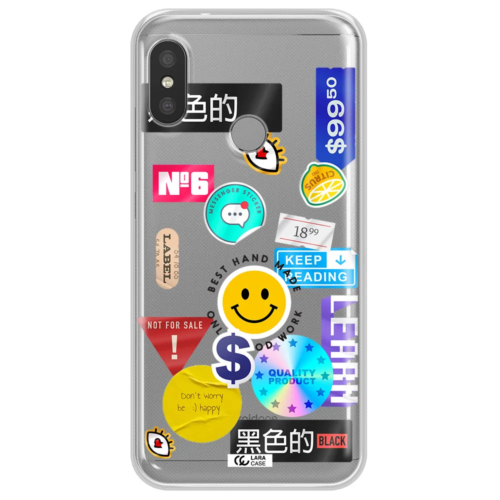 Happy Stıckers Xiaomi Redmi 6 Pro Clear TPU Case