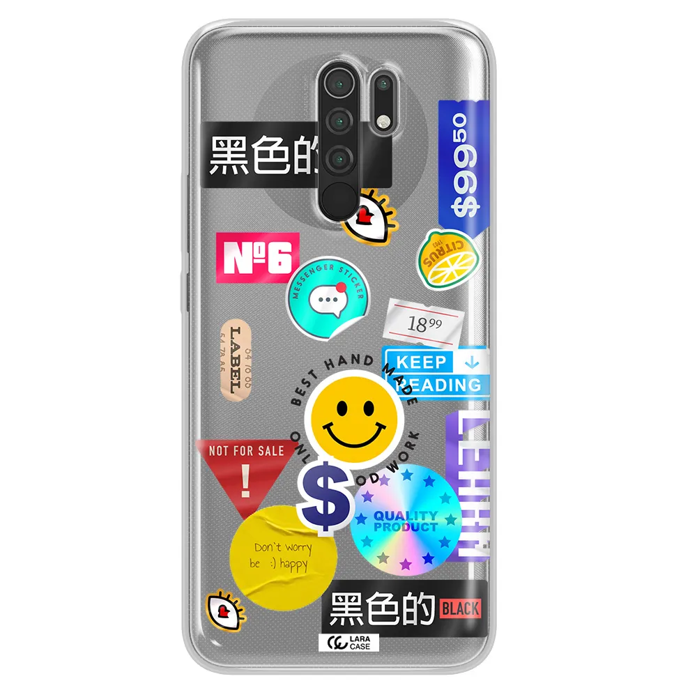 Happy Stıckers Xiaomi Redmi 9 Clear TPU Case