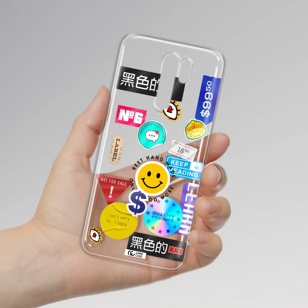 Happy Stıckers Xiaomi Redmi 9 Clear TPU Case