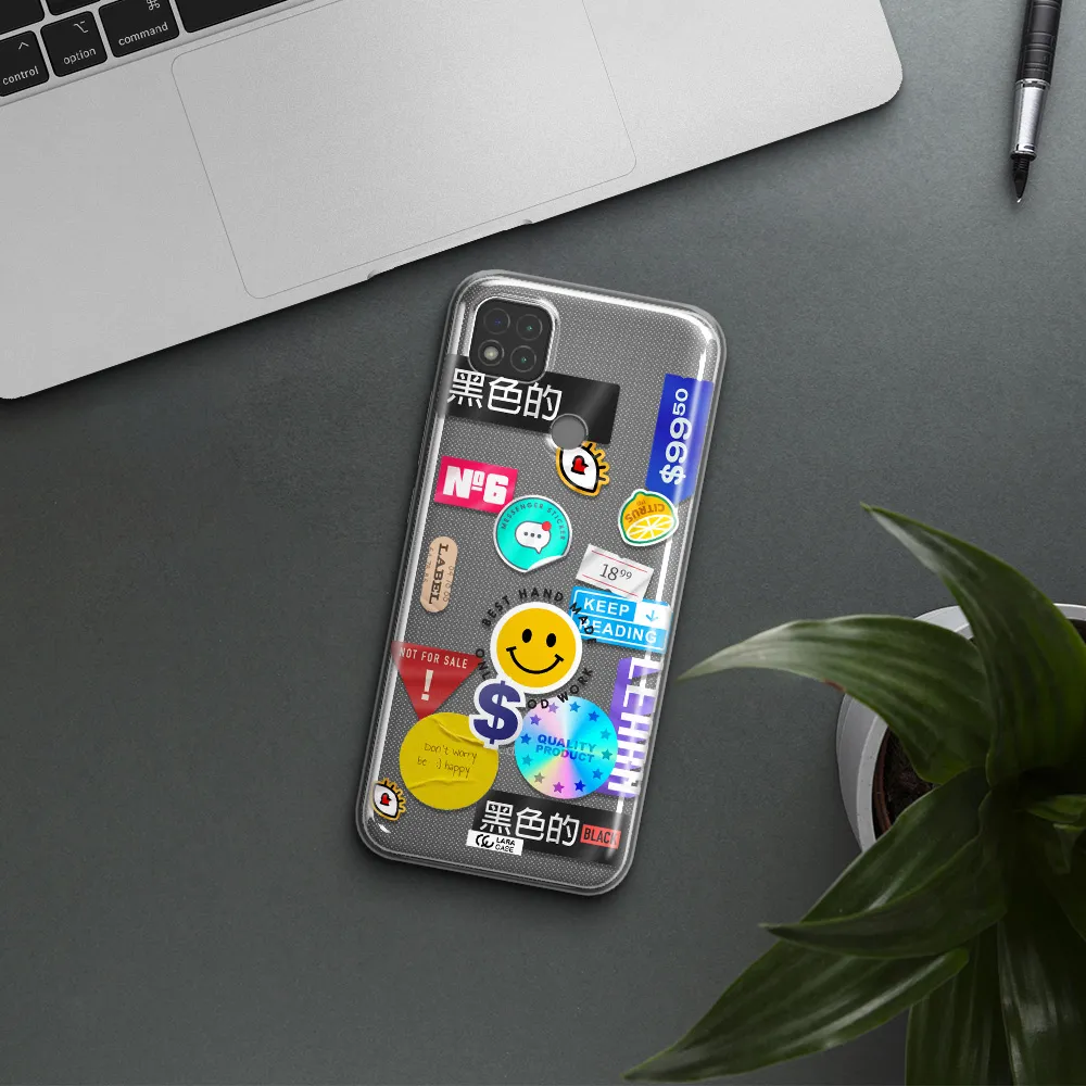Happy Stıckers Xiaomi Redmi 9C Clear TPU Case