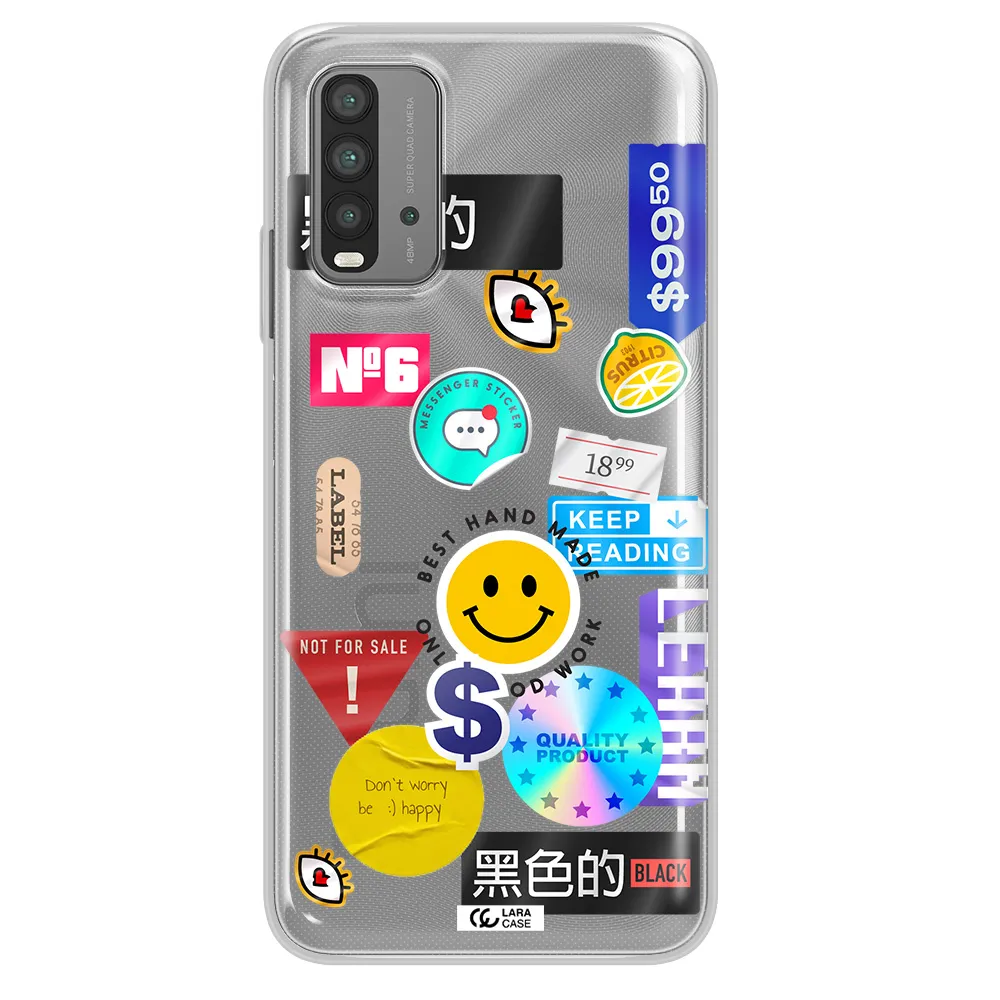 Happy Stıckers Xiaomi Redmi 9T Clear TPU Case