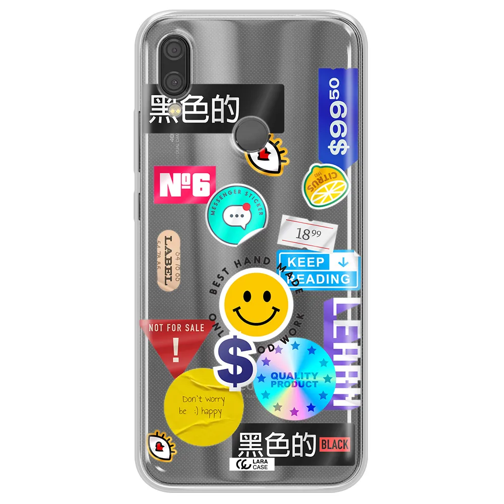 Happy Stıckers Xiaomi Redmi Note 7 Clear TPU Case