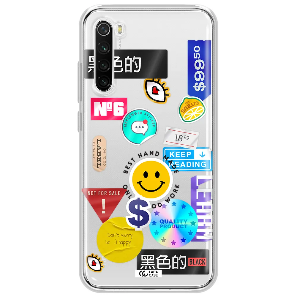 Happy Stıckers Xiaomi Redmi Note 8T Clear Tpu Case