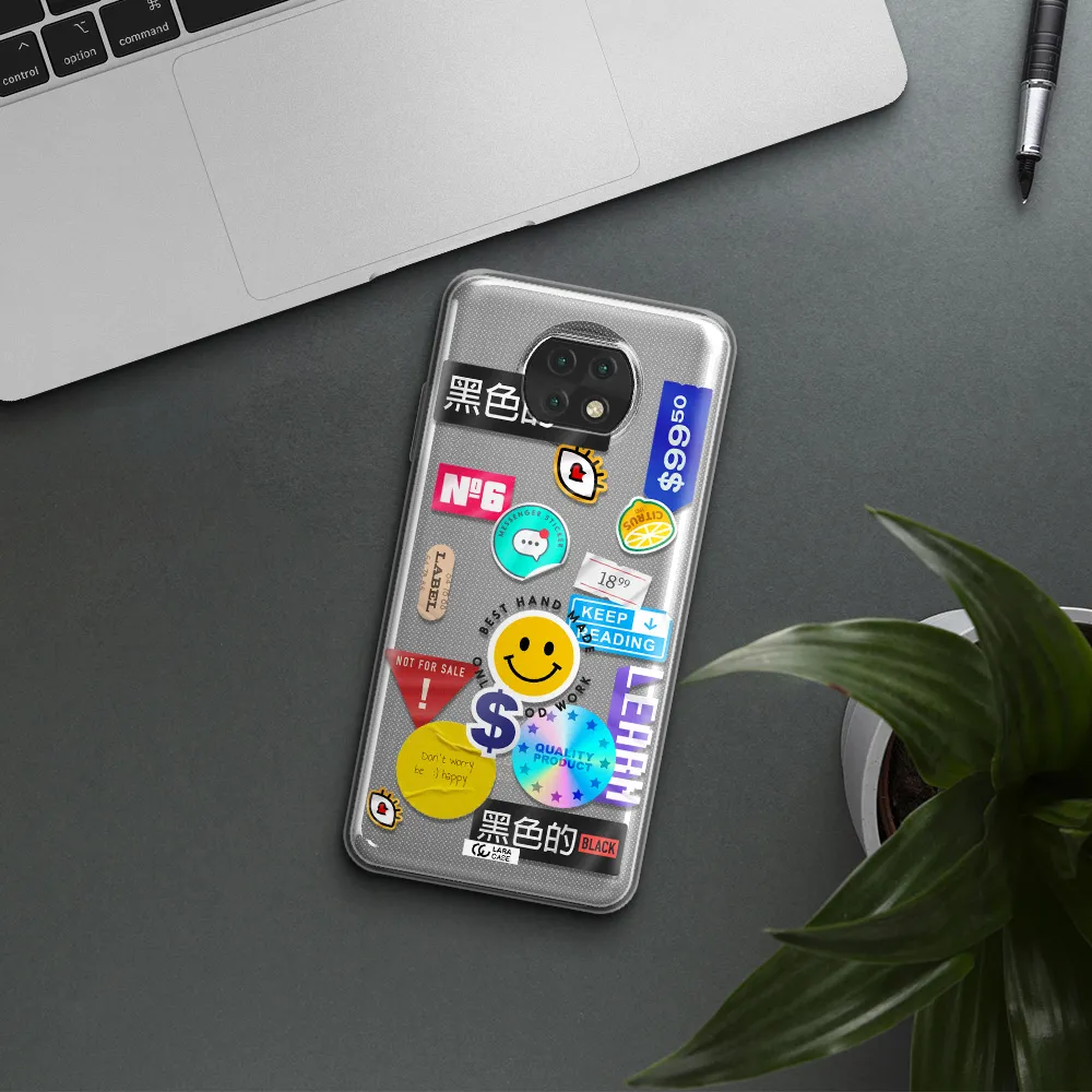 Happy Stıckers Xiaomi Redmi Note 9T Clear Tpu Case