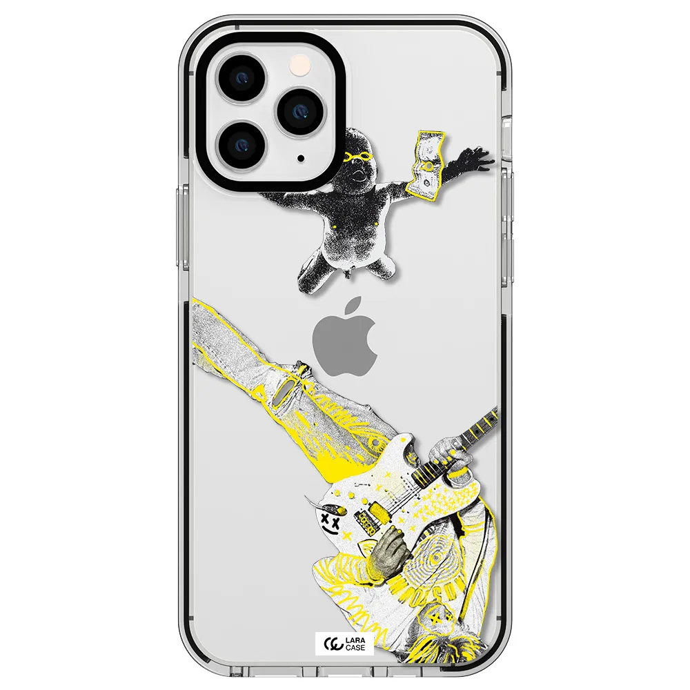 Guitarist Apple iPhone 11 pro max impact black border Case