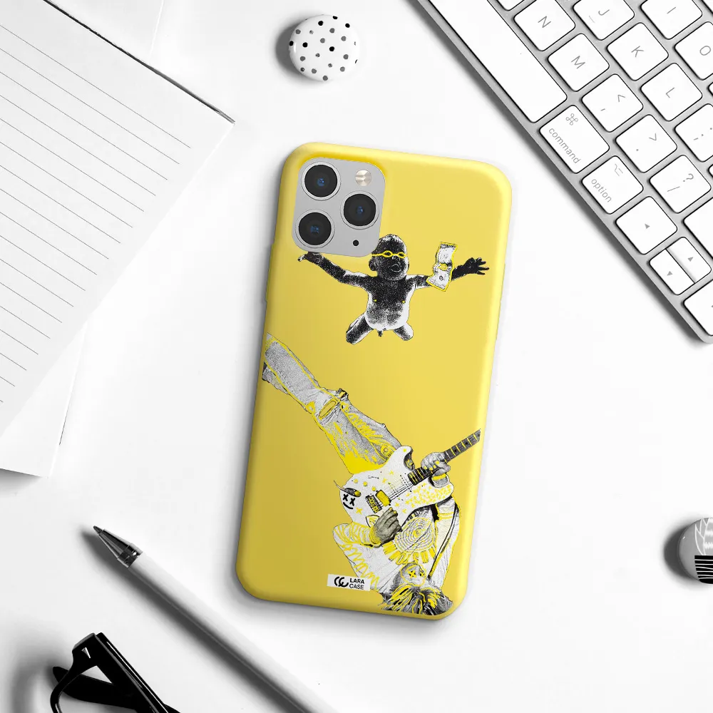 Guitarist Apple iPhone 11 pro max Silicone canary yellow Case