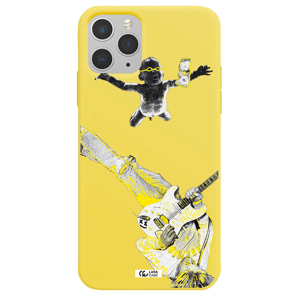 Guitarist Apple iPhone 11 pro Silicone canary yellow Case